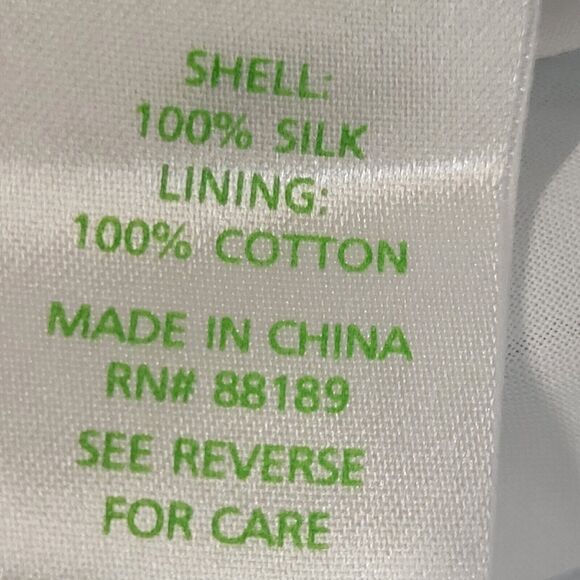 Lilly Pulitzer Blossom Dress Turquoise Wrapping Stripe Silk Size 4 Blue White - Picture 10 of 10